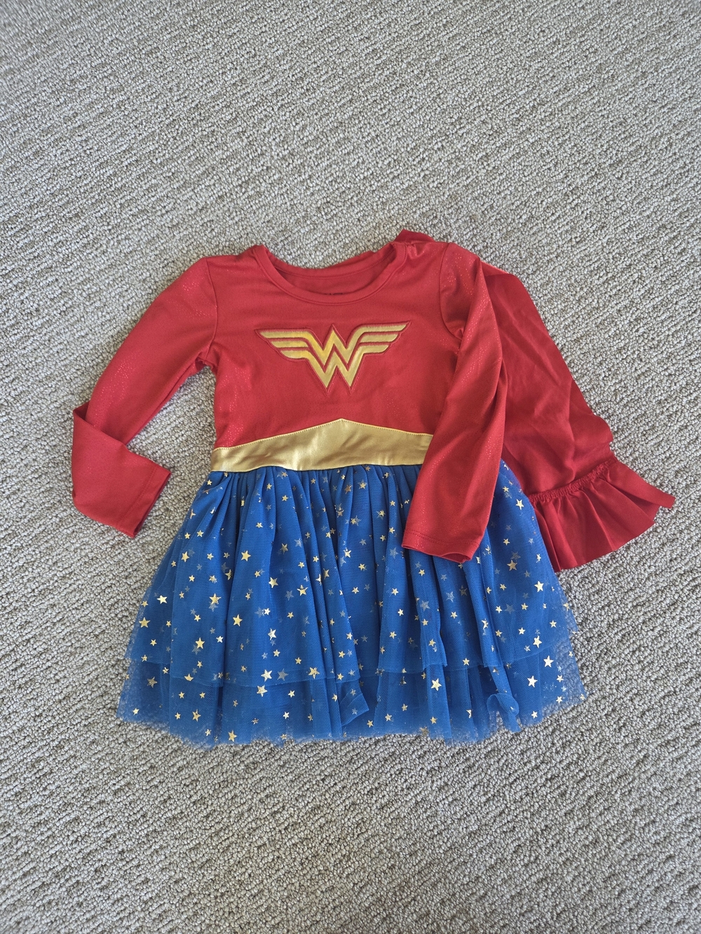 Wonder Woman Toddler Dress with Removable Cape Size 24M